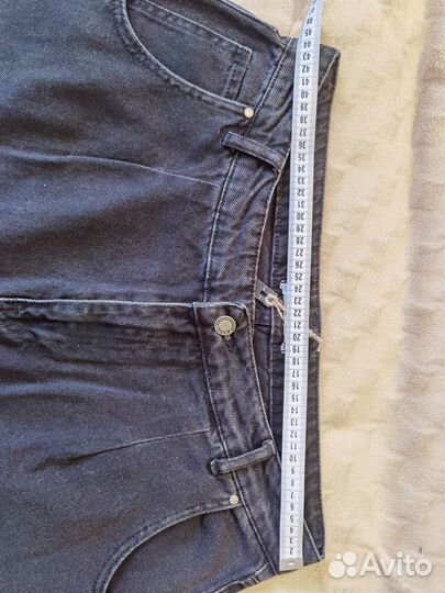 Джинсы черные широкие