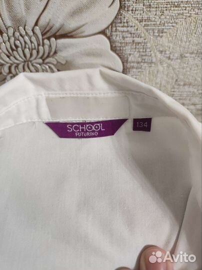 Рубашка, блузка белая школьная