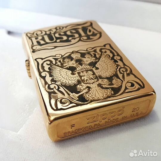 Оригинальная зажигалка Zippo Герб РФ Подарочная