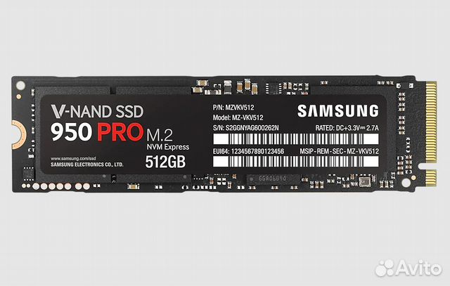 SSD Samsung 950 pro 512Gb
