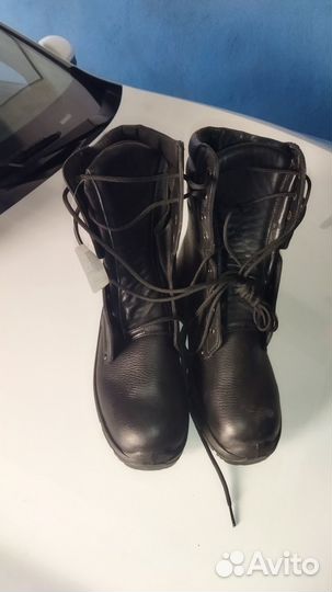 Ботинки с высокими берцами, натуральная кожа