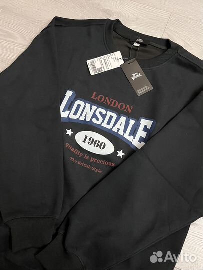 Свитшот lonsdale новый черный с poizon L