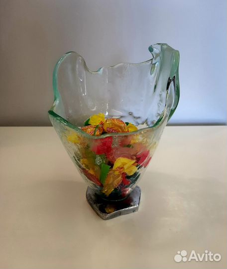 Ваза конфетница стекло