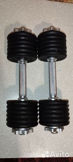 Гантели разборные чугунная вес 2 по 7,5кг