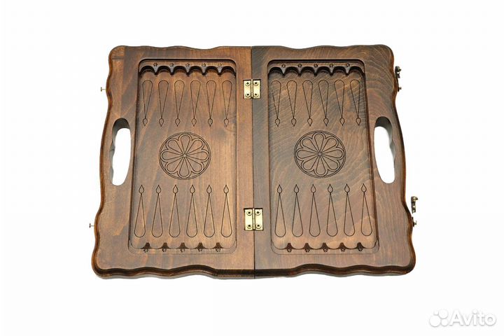 Нарды и шашки резные Тигриный рык 31 х 36 см бук Армения 62665