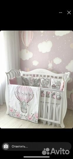 Бортики в кроватку и одеяло