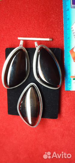 Серебребряное кольцо, серьги