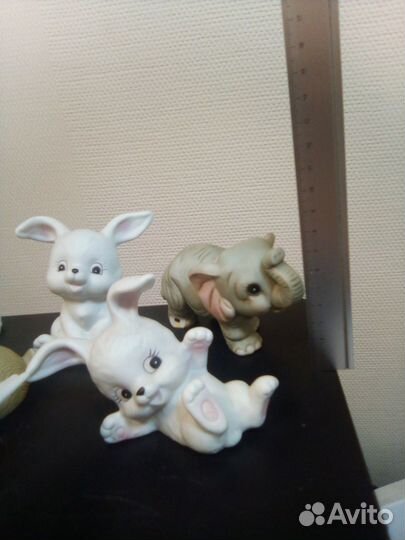 Фарфоровые статуэтки животных и птиц