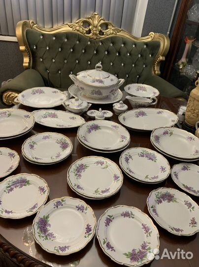 Столовый сервиз Сирень Дулево 57 год