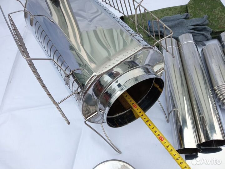 Печь коптильня Кабанчик на 15 л. с решетками