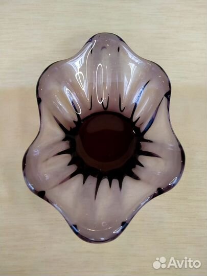 Конфетница/фруктовница александритовое стекло