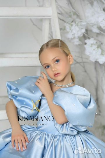 Платье kisabiano 122-128 прокат на выпускной в сад