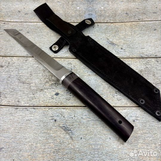 Нож Самурай D2 Черный граб со вставкой