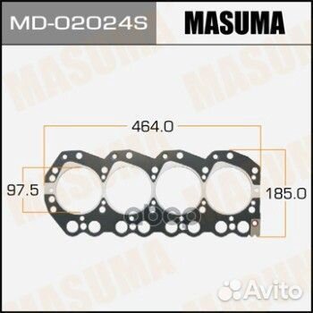 Прокладка ГБЦ MD-02024S Masuma