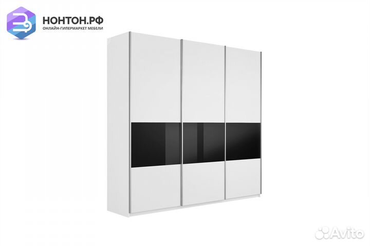 Шкаф-купе 3-х створчатый широкий Прайм белый снег