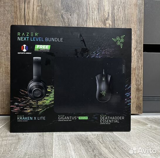 США Raizer next level bundle гарнитура мышь коврик