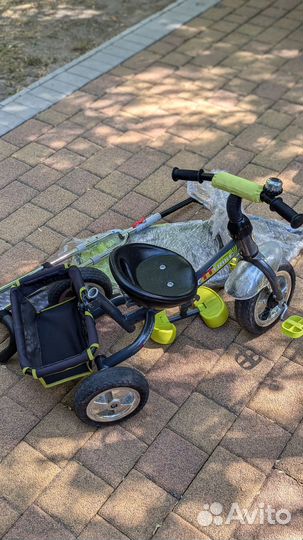 Велосипед коляска с ручкой