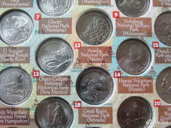 Полный набор монет Президенты США