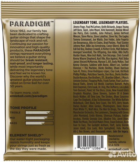 Ernie ball 2086 Paradigm 80/20 Bronze Medium Light