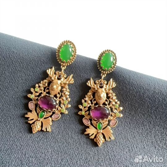 Серьги Vintage Askew London Королевский олень