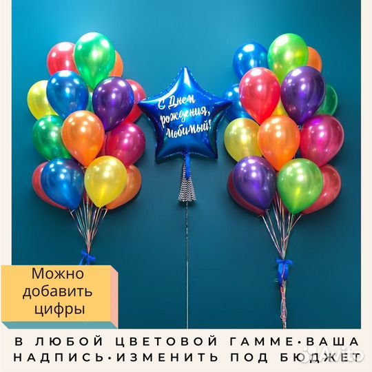 Шарики, шары для парня, мужчины на праздник