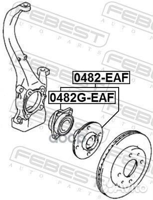 Ступица передняя 0482g-eaf Febest