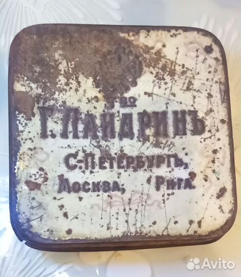 Коробка жестяная 19в