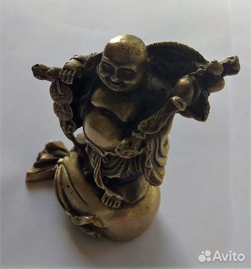 Будда Хотэй - Китайская статуэтка из Бронзы ru*634