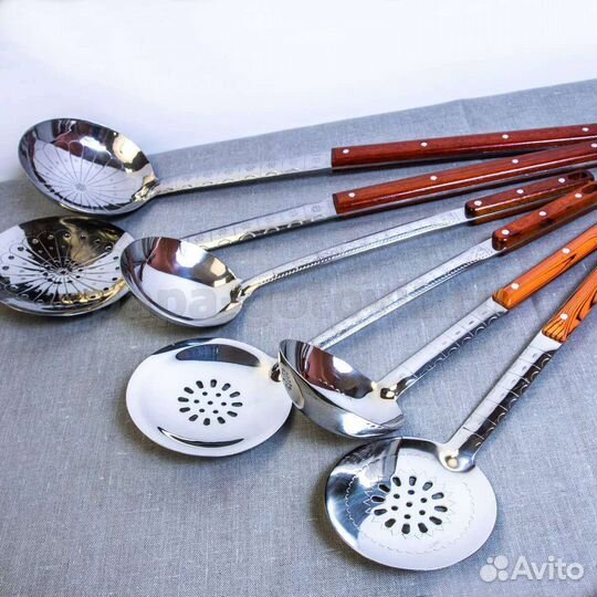 Шумовка и половник для казана