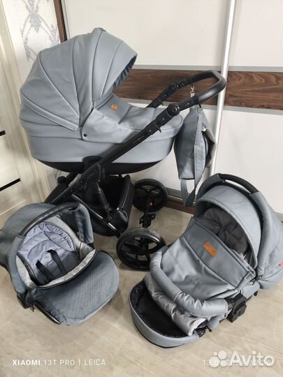 Коляска baby Merc zipy 3/2 в 1, кожа, новая модель