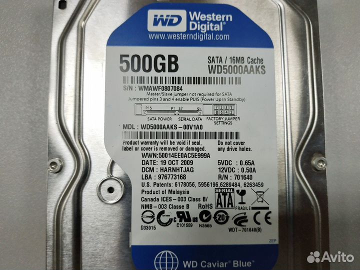 Жесткий диск Western Digital WD Blue 500 GB