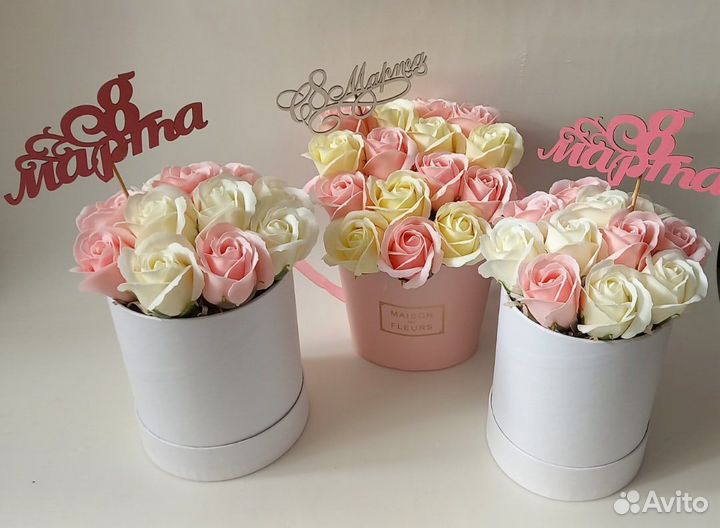Букет из мыльных роз