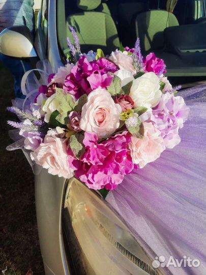 Свадебные украшения на машину