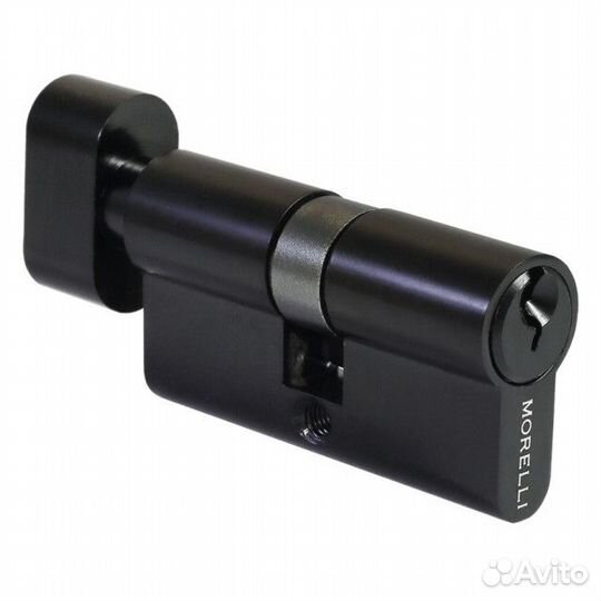Цилиндр ключевой morelli 60мм 30+30 черный вертушк