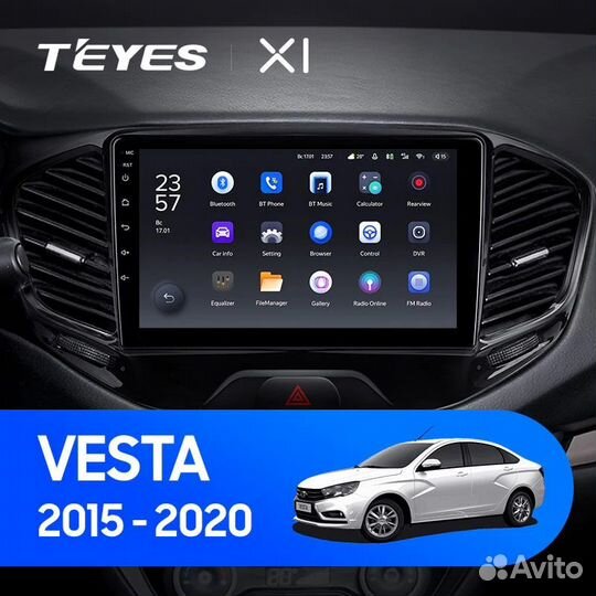 Магнитола Teyes X1 WiFi 2/32 на LADA Vesta