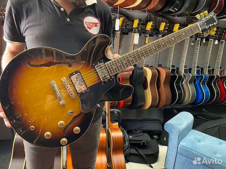 Электрогитара полуакустическая Burny