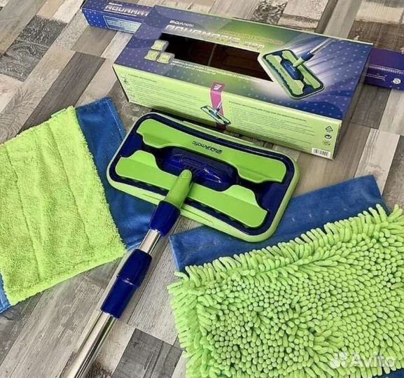 Универсальная швабра с двумя насадками aouamatic