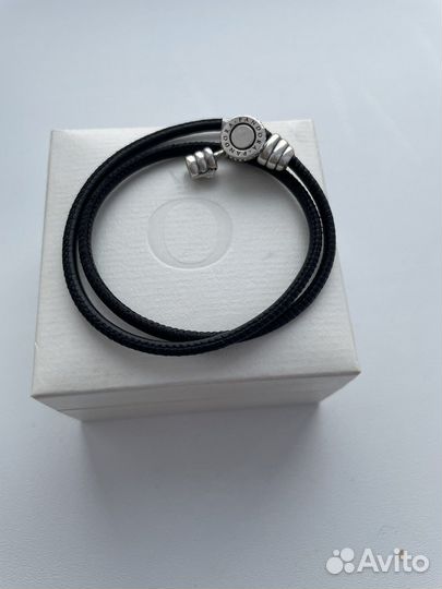 Кожаный браслет pandora