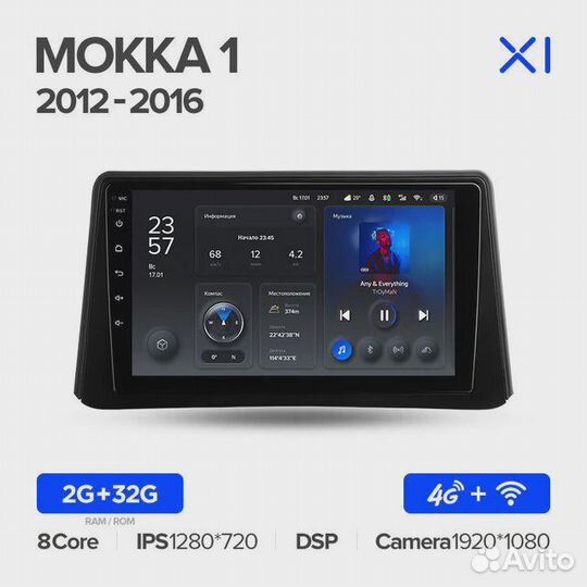 Штатная магнитола Teyes X1 4G Opel Mokka 1