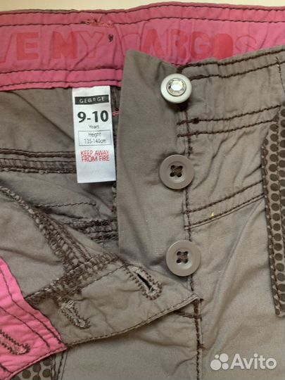 Брюки карго для девочки 130-140