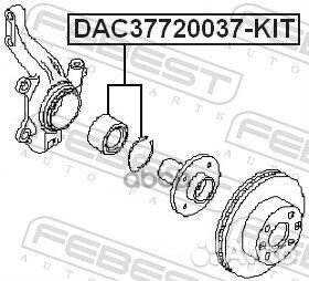 Подшипник ступичный передний 37X72X37 DAC377200