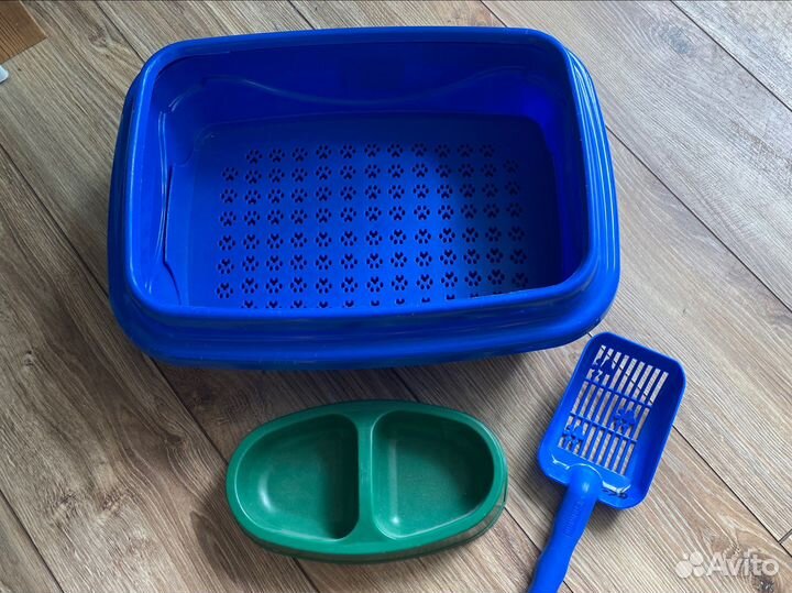 Лоток для кошек, миска и совок