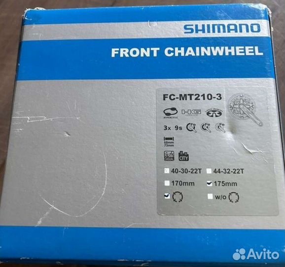 Шатуны shimano + каретка mwave