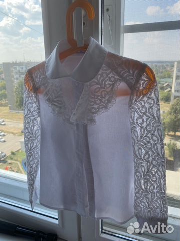 Блузка белая для девочек 122