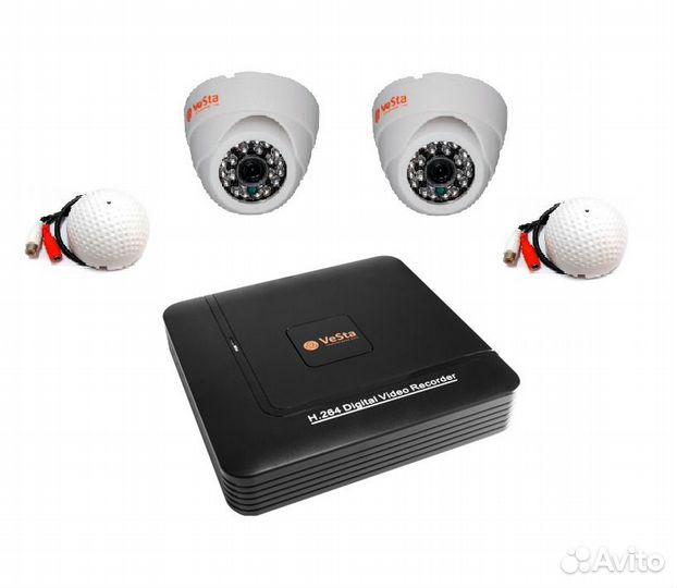 Автономная система видеонаблюдения в сборе