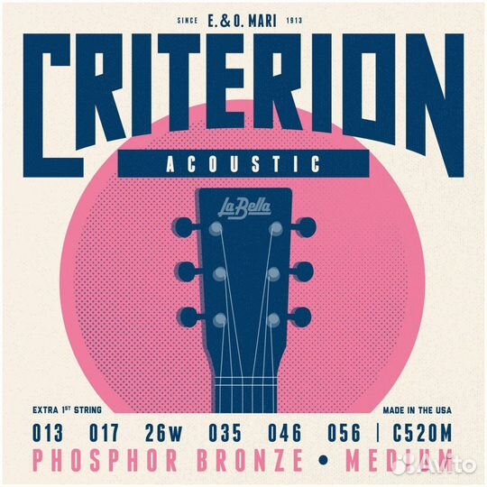Струны для акустической гитары La Bella C520M