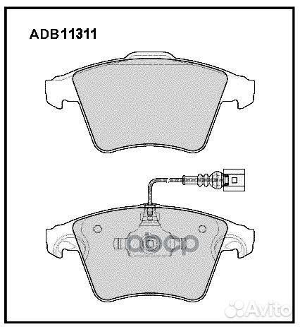 Колодки тормозные дисковые ADB11311 allied nippon