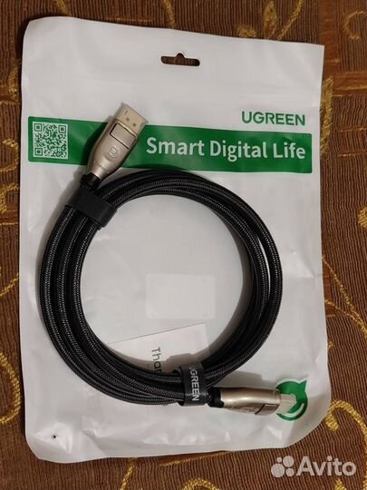Кабель ugreen DisplayPort 2m