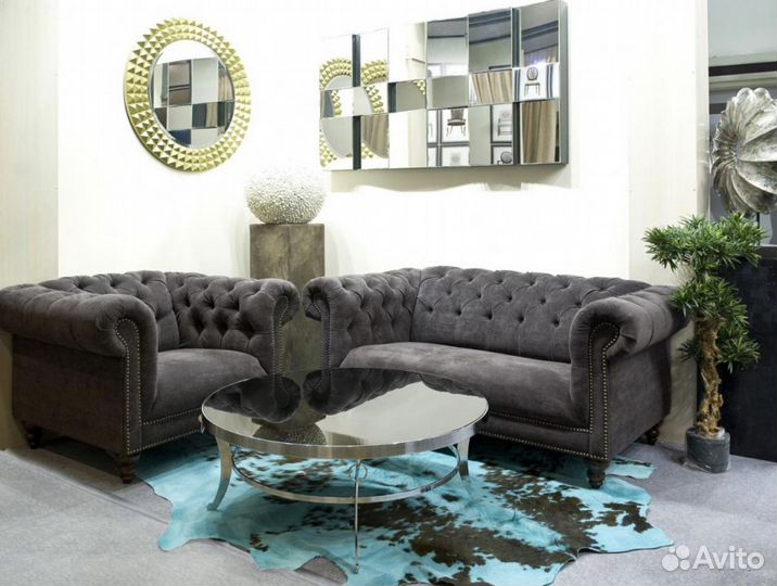 Диван Честер каретная стяжка от производителя