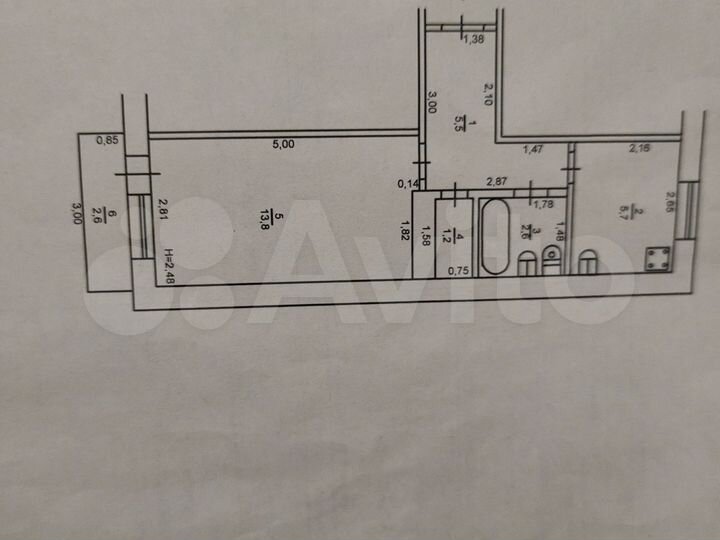 1-к. квартира, 28,8 м², 4/5 эт.